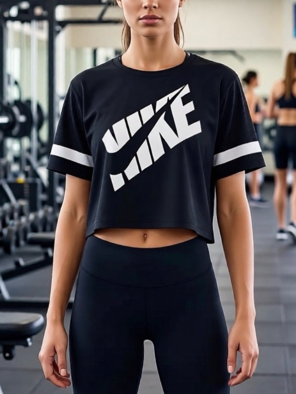 Womens Nike T-shirt top black MEDIUM